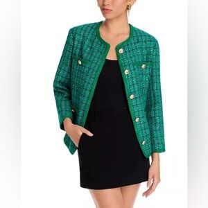 NWT Aqua Emerald Tweed Blazer size S